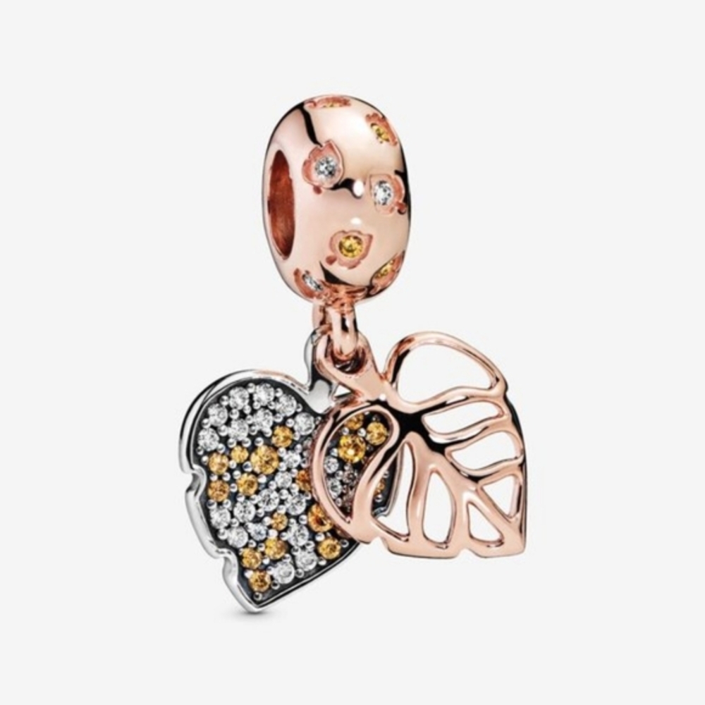 Pandora Sparkling Leaf Charm